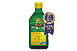 Moller's Omega 3 ulei ficat de cod cu aromă de lămâie, 250 ml, Pharma Brands