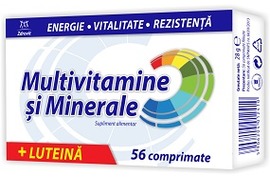 Multivitamine Si Multiminerale + Luteina, 56 comprimate, Zdrovit