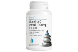 Vitamina C Retard 1000mg cu Zn și D3, 30 comprimate filmate, Alevia