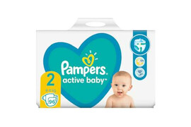 Scutece Active Baby, 4-8kg, Marimea 2, 96 bucati, Pampers