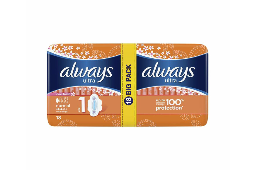 Absorbante Always Ultra Normal Duo, 18 bucati
