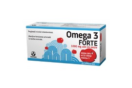 Omega 3 Forte, 1000 mg ulei de peste, 28 capsule, Biofarm