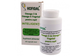 Omega 3 & Omega 6 pentru copii inteligenti, 60 capsule, Hofigal 