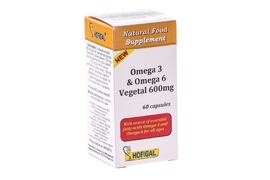 Omega 3 & Omega 6 vegetal 600 mg, 60 capsule, Hofigal