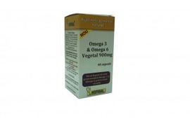 Omega 3 & Omega 6 vegetal 900 mg, 40 capsule, Hofigal 	