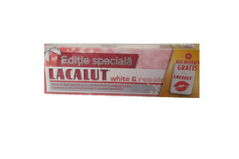 Pasta de dinti Lacalut White & Repair cu matase dentara cadou, 75ml