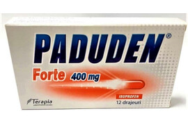 Paduden Forte 400 mg , 12 drajeuri, Terapia Ranbaxy