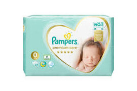 Scutece Pampers Premium Care Carry Pack 0 nou nascut, pana la 2,5kg, 30 buc
