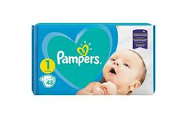 Scutece Pampers New Baby 1 Value Pack, 2-5 kg, nou nascut, 43 buc