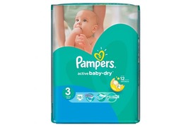 Scutece Pampers active Baby-Dry 3 Midi Regular Pack, 4-9 kg, 15 buc