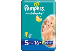 Scutece Pampers Active Baby-Dry Small Pack 5 Junior, 11-18 Kg, 16 buc