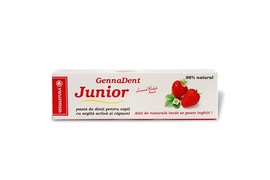 Pasta de dinti cu capsuni GennaDent Junior, 50 ml, Vivanatura 