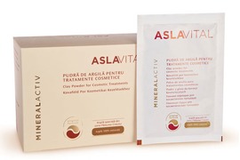 Argila pudra pentru tratamente cosmetice,10 plicuri x 20g,Aslavital Mineralactiv