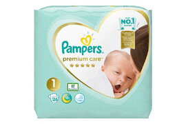 Scutece Premium Care Newborn Nr. 1, 2-5 kg, 26 bucati, Pampers