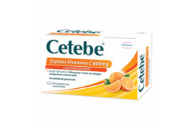 Cetebe Express Vitamina C 600mg, 30 comprimate masticabile, Stada