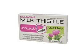 Silimarină + Colina Milk Thistle 1000mg, 30 capsule, Natur Produkt