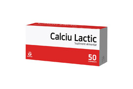 Calciu Lactic, 50  comprimate, Biofarm