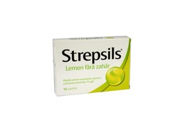 Strepsils Lemon fara zahar, 16 comprimate, Reckitt