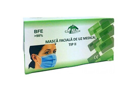 Masca de uz medical tip IIR de culoare bleu ,50 bucati, Globaltreat