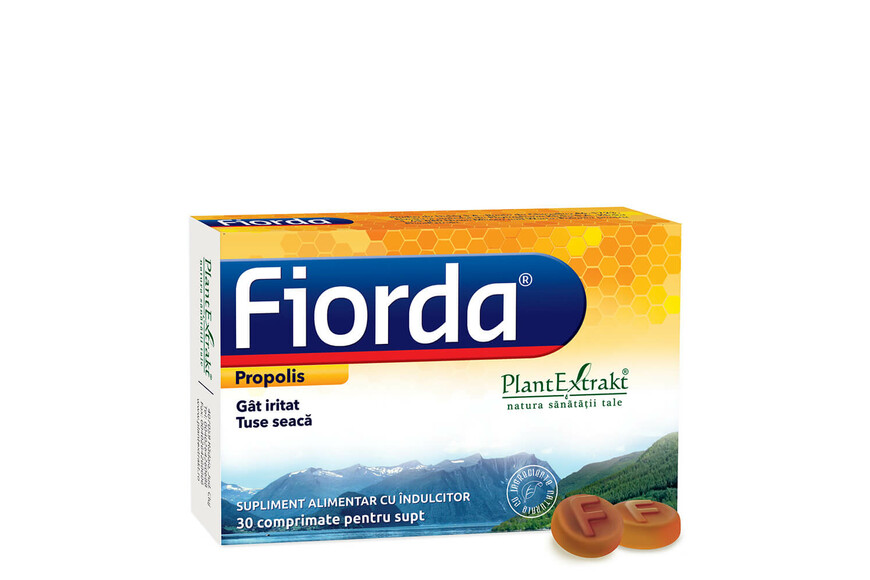 Fiorda cu aroma de propolis, 30 comprimate, Plant Extrakt