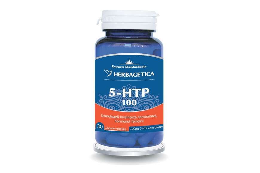 5 HTP 100 , 30 capsule, Herbagetica