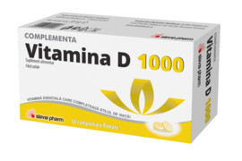 Vitamina D 1000 UI, X 30 Comprimate, Slavia