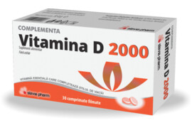 Vitamina D 2000 UI, 30 Comprimate, Slavia