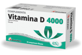 Vitamina D 4000 UI, 30 Comprimate, Slavia