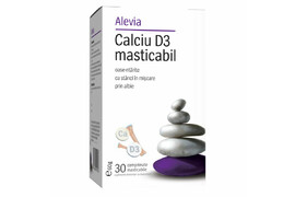 Calciu D3 masticabil, 30 comprimate, Alevia