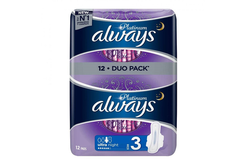 Absorbante Platinum Ultra Night, 12 bucati, Always