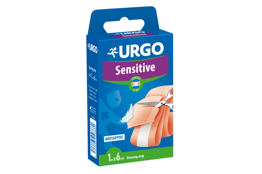 Plasturi Multiextensibil Sensitive 1 x 6cm, 1 bucata, Urgo