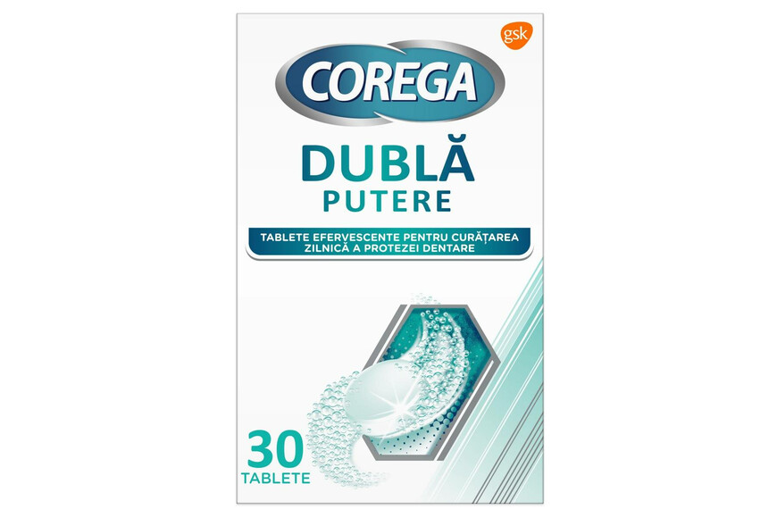 Corega Dubla Putere, 30 Tablete efervescente, Gsk