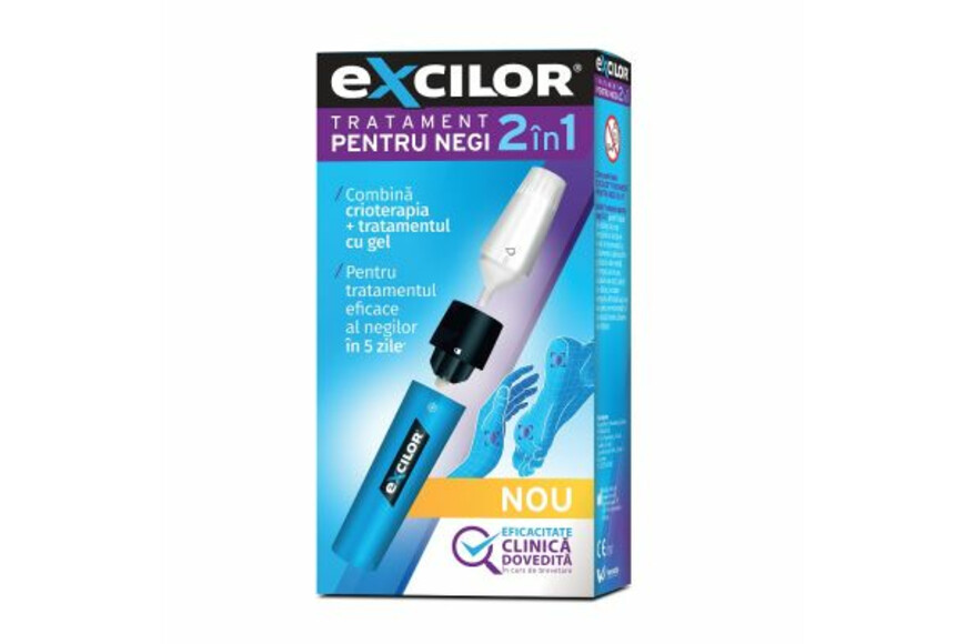 Excilor 2 in 1 tratament pentru negi, 3,3ml, Magna Pharm