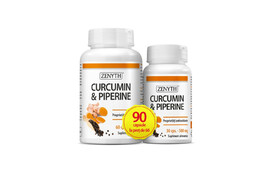 Curcumin & Piperine, pachet 60 + 30 capsule, Zenyth