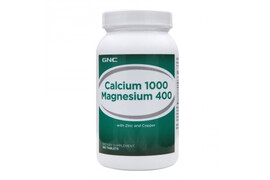 Calciu 1000 mg si Magneziu 400 mg, Zinc si Cupru 180 tablete, GNC