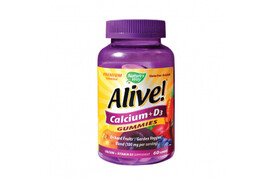 Alive Calcium si D3, Gummies, 60 jeleuri, Nature's Way, Secom