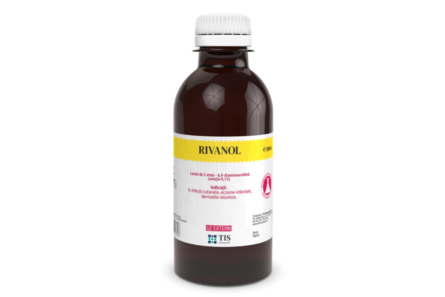 Rivanol solutie 0.1%, 100ml, Tis Farmaceutic