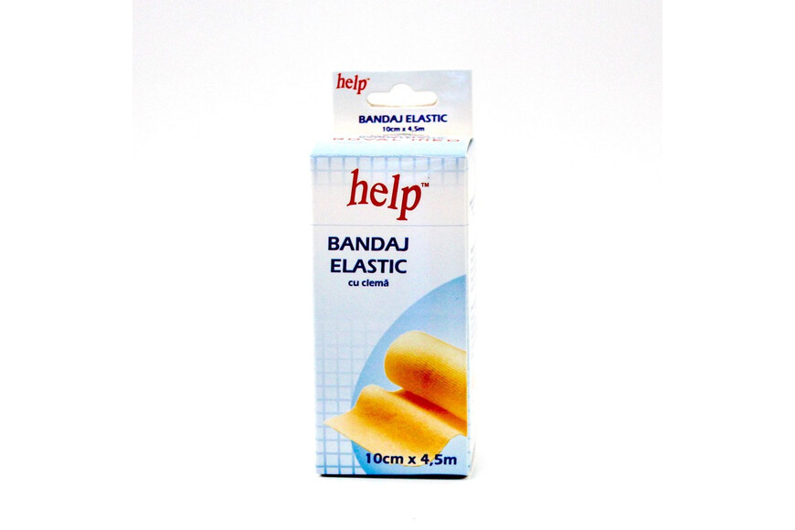 Bandaj elastic, 10 cm x 4.5 m, 1 bucata, Help