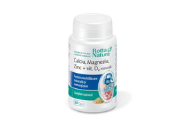 Calciu Magneziu Zinc + Vit. D2 naturala, 30 capsule, Rotta Natura