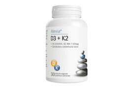 Vitamina D3+ K2, 30 Capsule, Alevia