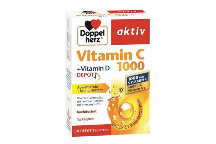 Vitamina C 1000 mg + D3 + Zinc, 30 comprimate, Doppelherz