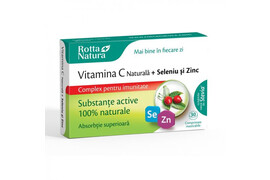 Vitamina C Naturala + Seleniu si Zinc, 30 comprimate, Rotta Natura