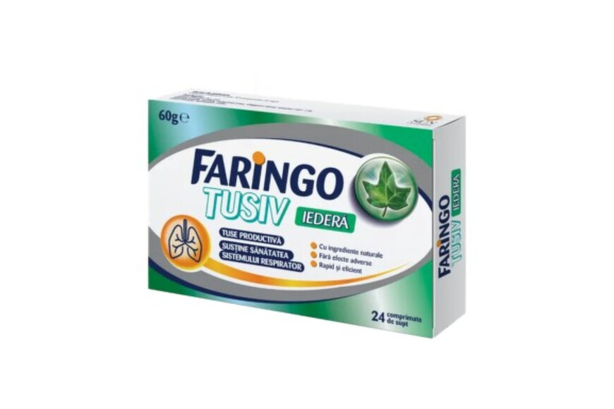 Faringo Tusiv cu iedera, 24 comprimate, Terapia