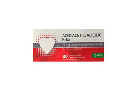 Acid Acetilsalicilic 75mg, 30 comprimate,  Krka