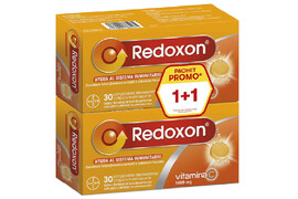 Redoxon Vitamina C 1000 mg cu aroma de portocale,pachet 1+1, 30+30 comprimate efervescente, Bayer