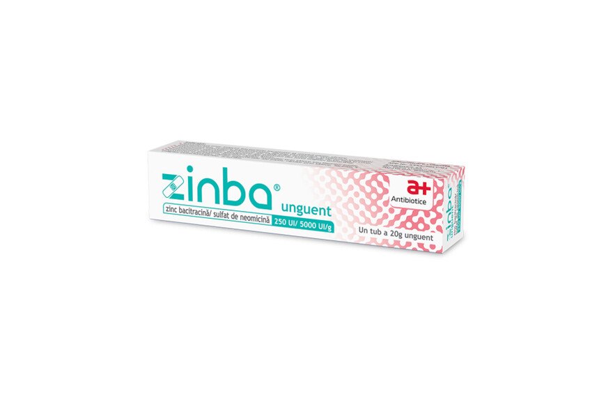 Zinba unguent, 250UI/ 5000UI/g, 20 g, Antibiotice SA