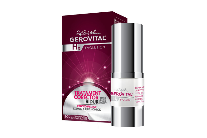 Tratament Corector Riduri - Ochi, Buze, Frunte 15ml, Gerovital H3 Evolution