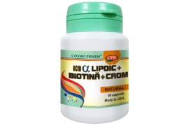 Acid Alfa Lipoic cu Biotina si Crom, 30 capsule, Cosmopharm 