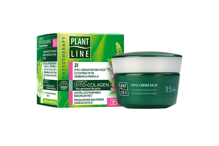 Crema antirid de zi cu extract de verbina si primula, 35+, 45ml, Plantline