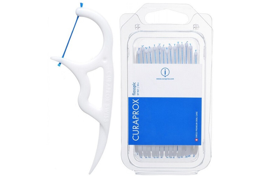 Ata dentara cu scobitoare, 30 buc, Curaprox